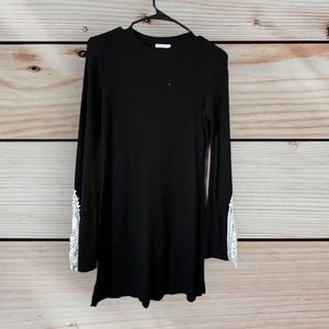 Black Dress with Sleeve Design